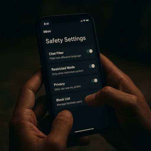 BB44 app safety settings