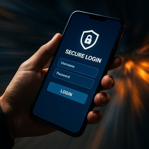 BB44 secure login dashboard on phone