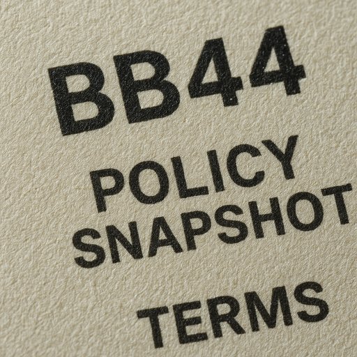 BB44 policy snapshot